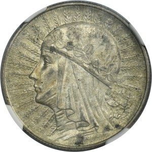 Głowa Kobiety, 5 złotych Warszawa 1933 - NGC MS61