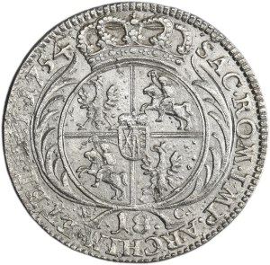 Augustus III of Poland, 18 Groschen Leipzig 1754 EC