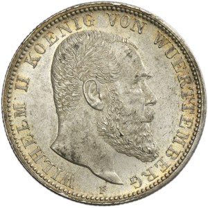 Germany, Kingdom of Württemberg, Wilhelm II, 2 Mark Stuttgart 1906 F