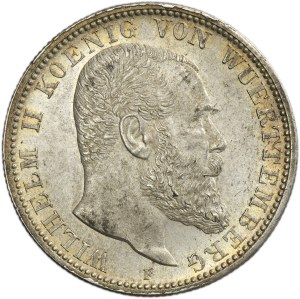 Germany, Kingdom of Württemberg, Wilhelm II, 2 Mark Stuttgart 1906 F