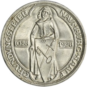Germany, Weimar Republic, 3 Mark Berlin 1928 A - Naumburg
