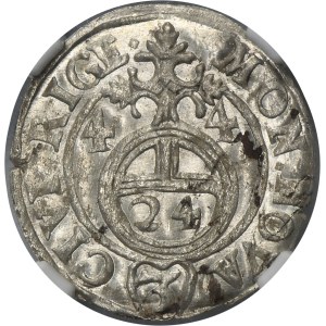 Riga under Sweden, Christina, 3 Polker Riga 1644 - NGC MS62