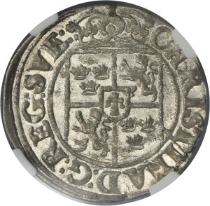 Riga under Sweden, Christina, 3 Polker Riga 1644 - NGC MS62