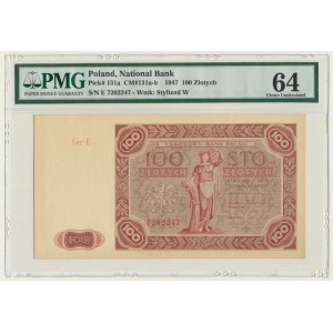 100 złotych 1947 - E - PMG 64