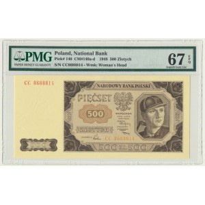 500 złotych 1948 - CC - PMG 67 EPQ
