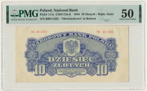 10 złotych 1944 ...owe - Bb - PMG 50
