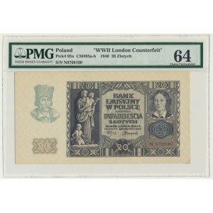 20 złotych 1940 - N - PMG 64 - NAJRZADSZA SERIA