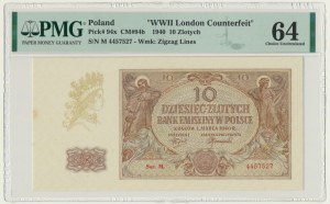10 gold 1940 - M. - PMG 64 - rarer series