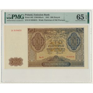 100 złotych 1941 - D - PMG 65 EPQ