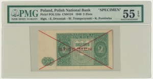 2 gold 1946 - SPECIMEN - PMG 55 EPQ