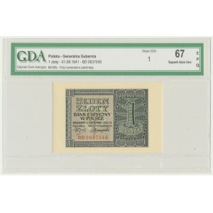 1 złoty 1941 - BD - GDA 67 EPQ