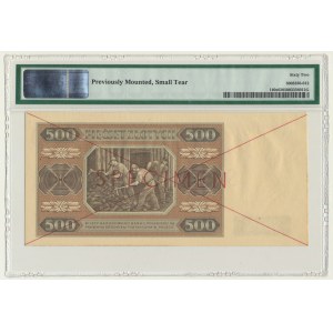 500 złotych 1948 - SPECIMEN - AA - PMG 62