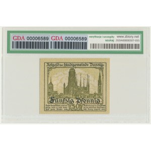 Danzig, 50 Pfennig 1919 - green - GDA 66 EPQ