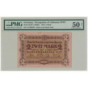 Kowno, 2 Mark 1918 - A - PMG 50 NET