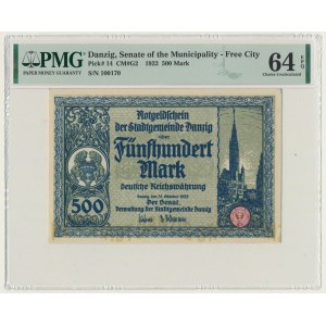 Gdańsk, 500 marek 1922 - PMG 64 EPQ
