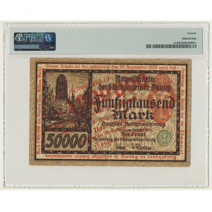 Gdańsk, 1 milion marek 1923 - czerwony nadruk - PMG 20