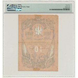 Skarb Wyzwolonej Polski, 10 złotych (1853) - PMG 45 - ŚWIEŻY I RZADKI