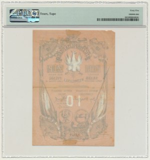 Trésor de la Pologne libérée, 10 zlotys (1853) - PMG 45 - BRILLANT ET RARE