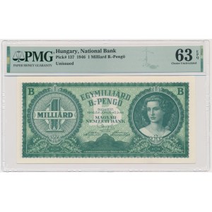 Węgry. 1 miliard B-pengo 1946 - PMG 63 EPQ - RZADKI
