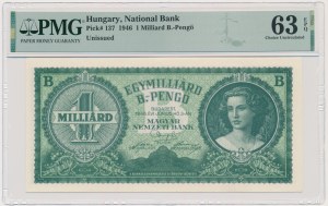 Hungary, 1 billion B-Pengo 1946 - PMG 63 EPQ