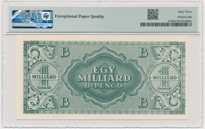 Hungary, 1 billion B-Pengo 1946 - PMG 63 EPQ