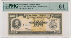 Philippines, 100 pesos 1949 - PMG 64