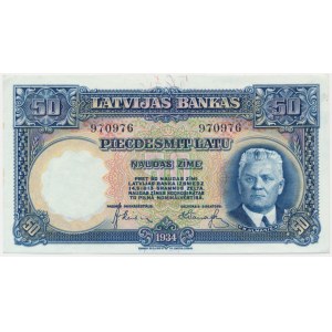 Latvia, 50 Latu 1934