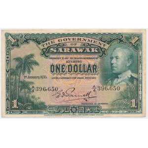 Sarawak, 1 Dollar 1935 - RARE