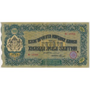 Bułgaria, 1.000 złotych lewów (1920)
