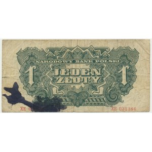 1 złoty 1944 ...owym - XE - DESTRUKT - PODWÓJNY REWERS