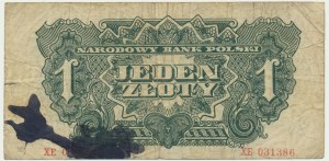 1 złoty 1944 ...owym - XE - DESTRUKT - PODWÓJNY REWERS