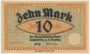 Gorzow Wielkopolski (Landsberg), 10 Mark - UNGULTIG