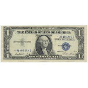 USA, Silver Certificate, 1 Dollar 1935 ★ - E - Priest & Humphrey - star note