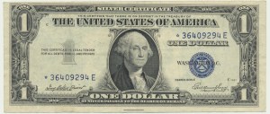 USA, Silver Certificate, 1 Dollar 1935 ★ - E - Priest & Humphrey - star note