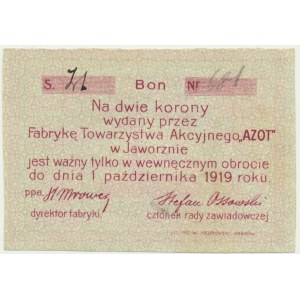 Jaworzno, Azot, 2 korony 1919