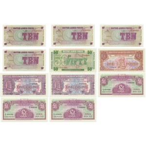 Great Britain, British Armed Forces, set of banknotes (11 pcs.) - SAME NUMBERS