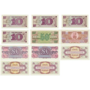 Great Britain, British Armed Forces, set of banknotes (11 pcs.) - SAME NUMBERS