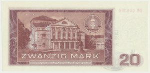 Allemagne, DDR, 20 marks 1964 - avec cachet -