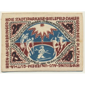 Germany, Bielefeld, 25 Mark 1921 - silk -