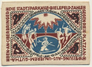 Germany, Bielefeld, 25 Mark 1921 - silk -