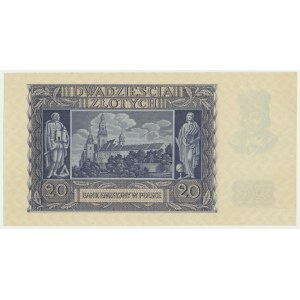20 złotych 1940 - C - rzadsza seria