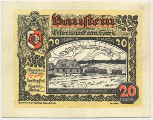 Allemagne, Osterwieck, 20 marques 1922 - cuir -