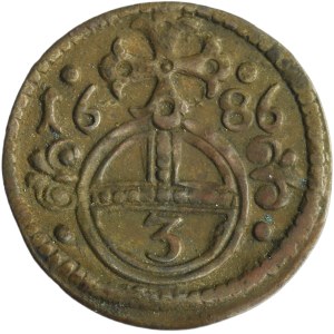 Silesia, Habsburg rule, Leopold I, Gröschel Oppeln 1686 - RARER