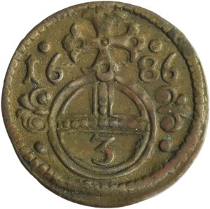 Silesia, Habsburg rule, Leopold I, Gröschel Oppeln 1686 - RARER