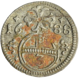 Silesia, Habsburg rule, Leopold I, Gröschel Oppeln 1688 - RARE