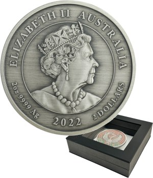 Australia, Elizabeth II, 2 Dollars Perth 2022 P - Black Swan Maali