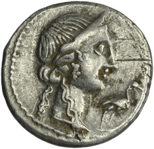 République romaine, Q. Caecilius Metellus Pius, Denier - ex. Collection Bœuf Rouge