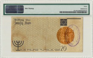 20 marks 1940 - num. 1 avec filigrane - PMG 30 - RARE