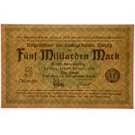 Danzig, 5 miliarden Mark 1923 - watermark squares - PMG 65 EPQ