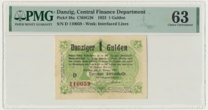 Danzig, 1 Gulden 1923 - October - PMG 63